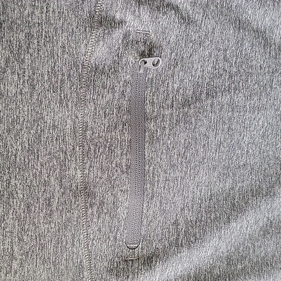 Athleta 1/4 Quarter Zip Ruched Top Heather Gray Size Small - Picture 5 of 7